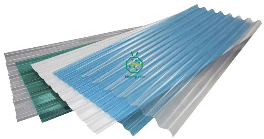 Clear fiberglass panels for greenhouse